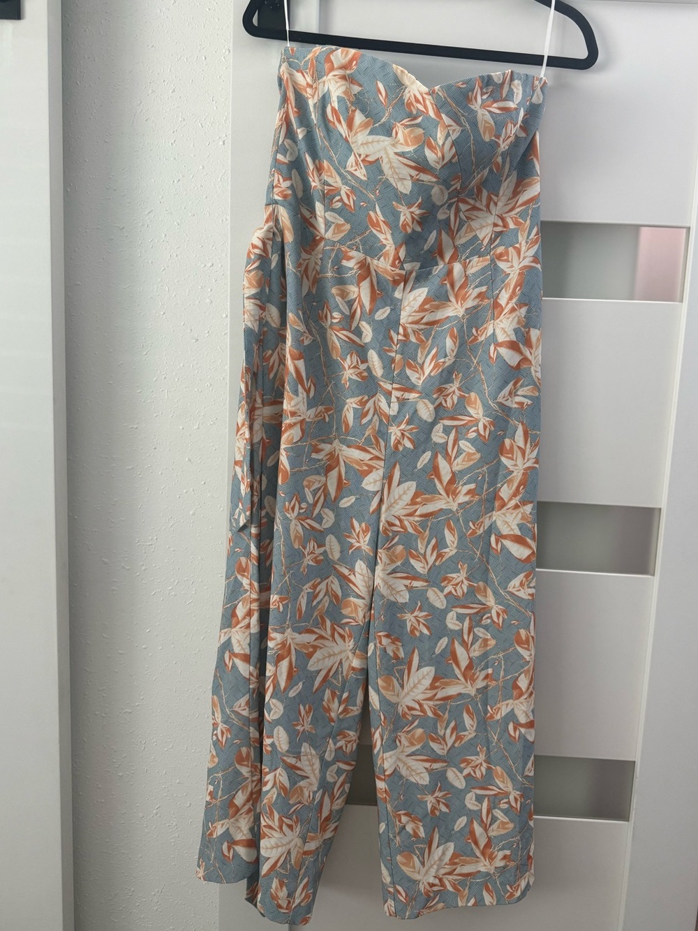 H&M - Strapless Floral Wide-Leg Jumpsuit